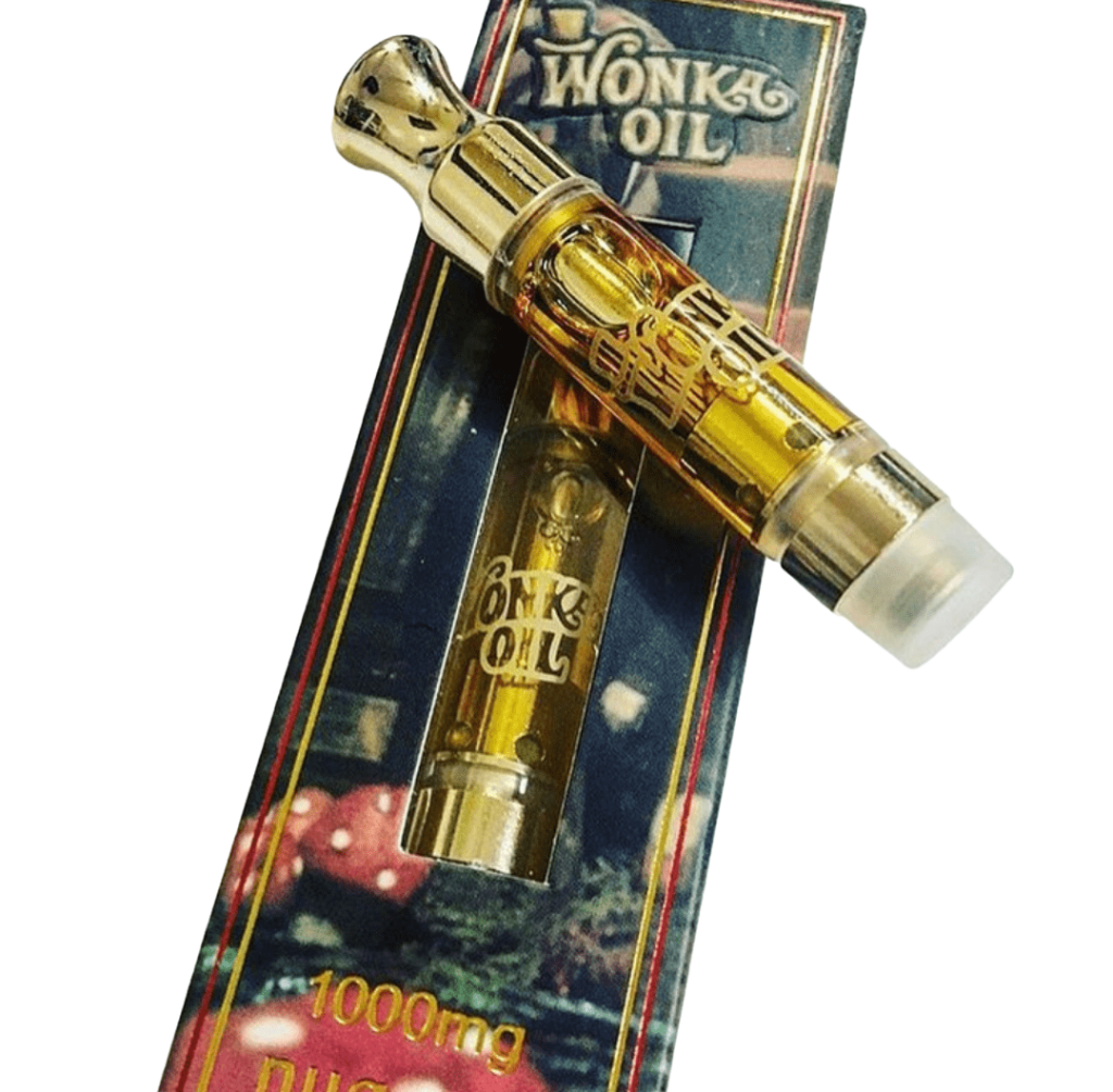 Wonka oil cartridge THC content and strain information